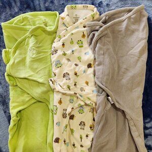 3-Swaddle Me Infant Wraps- Unisex- Boy or Girl-Size Large